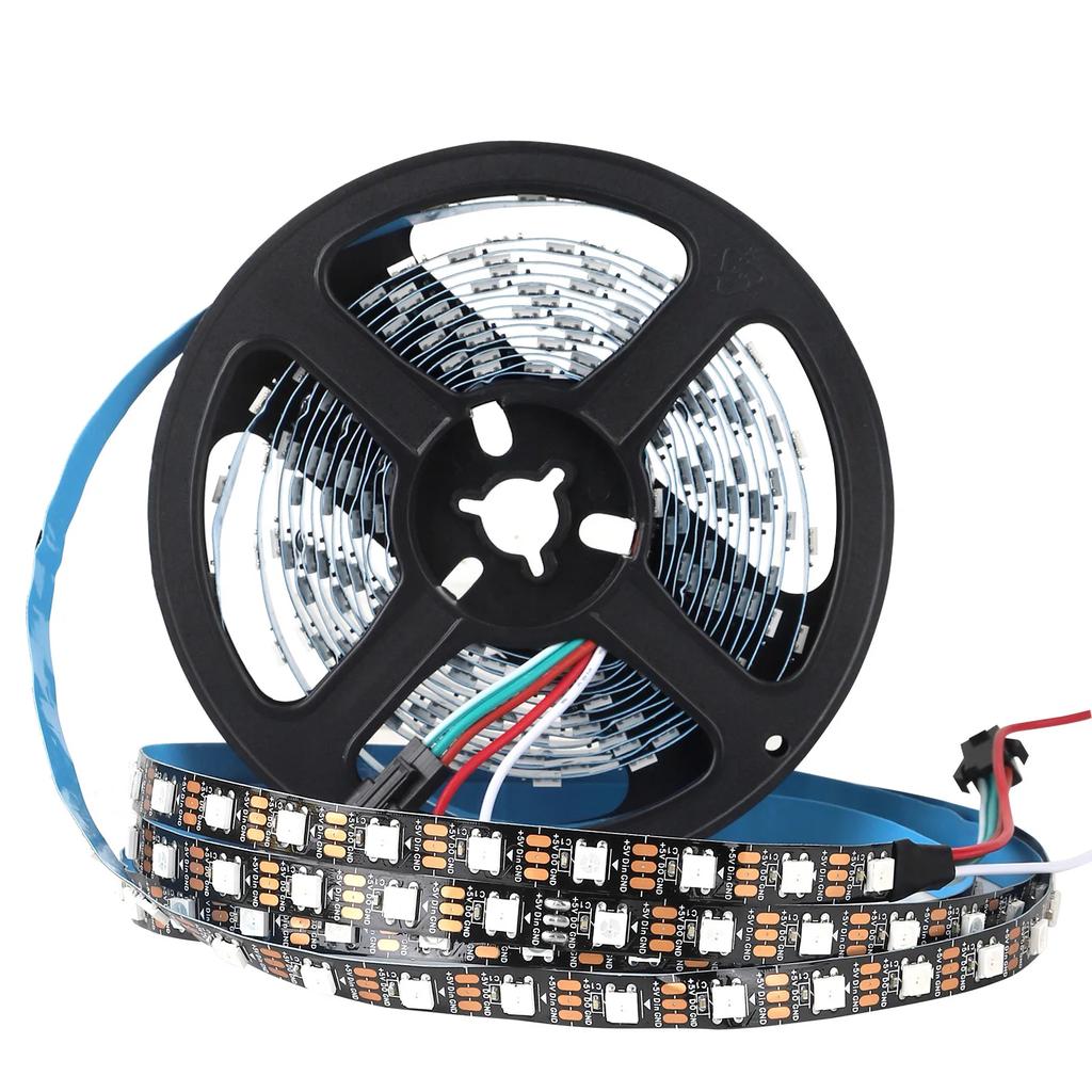 5V Intelligentes LED-Band WS2812B 5050 RGBIC Individuell Adressierbarer IC 30/60/144 Pixel/LEDs/Meter Schwarz/Weiß PCB IP30/67 Wasserdicht