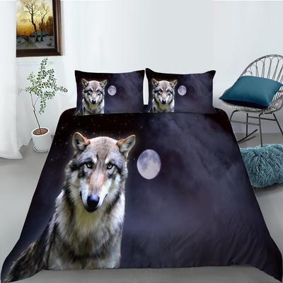 Shopify Bedding Two Or Three-Piece Set Polyester Wolf Series Digital Printing