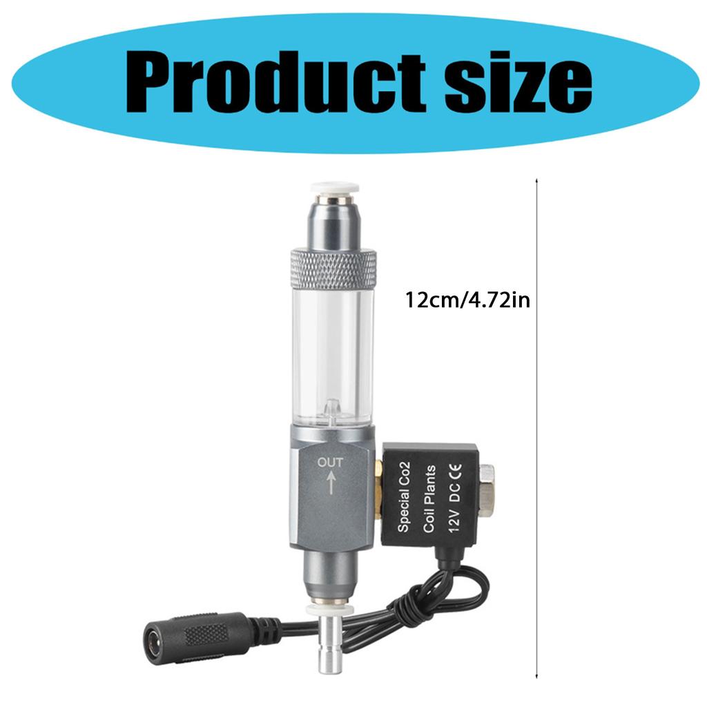 Precision Aquarium CO2 Pressure Regulator Solenoid Valve Quick Connect Bubble Meter Corrosion Resistant Design