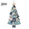 Vintage Style Seasonal Door Hanger Christmas Handmade Hanging Kit, Patchwork Tree Decoration DIY Sewing Thoughtful Gift for Set, Rustic Farmhouse