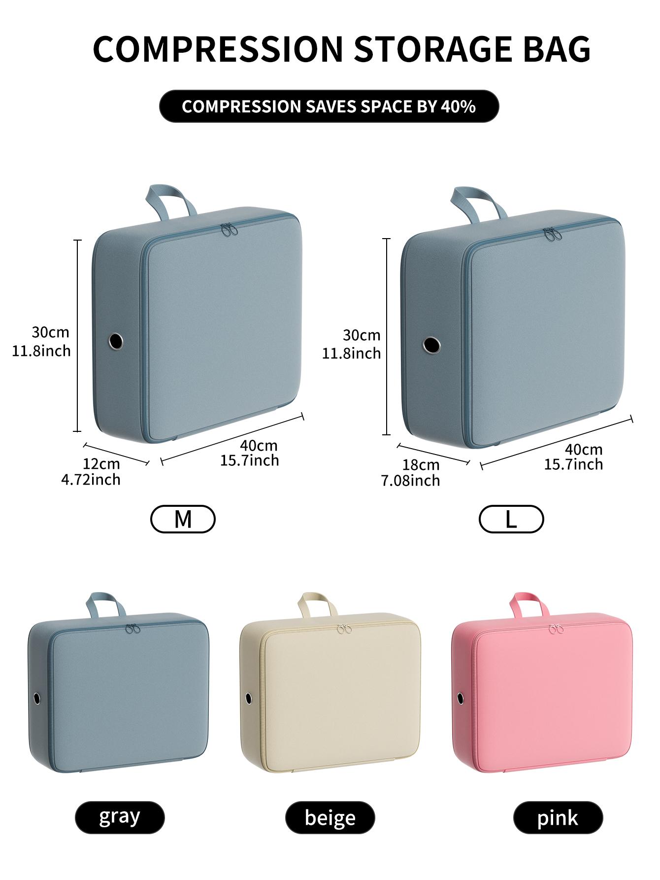 

Сумка для хранения компрессионного пухового одеяла. Вместительный органайзер для шкафа. Суперкомпактный самокомпрессионный органайзер. M серый