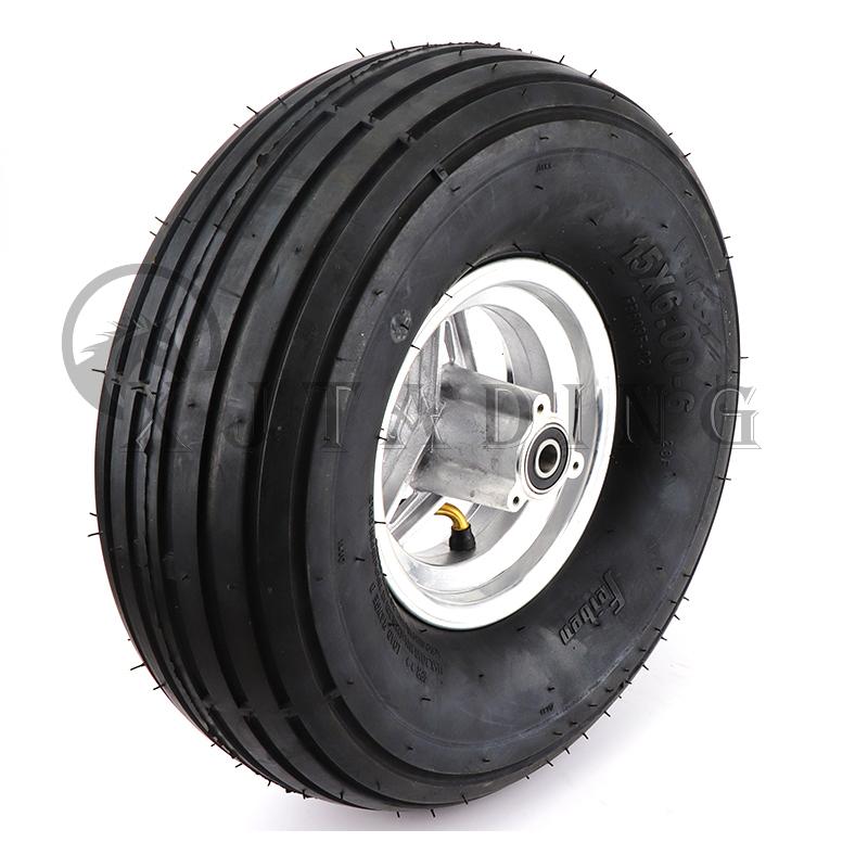 Для электрического самоката 15-дюймовые вакуумные шины Колеса 15x6.00-6 Бескамерная шина с ободами из алюминиевого сплава