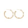 Silver Needle Cubic Zirconia Star C-Shaped Stud Earrings - Sweet & Cool Style, High-End Retro Feel