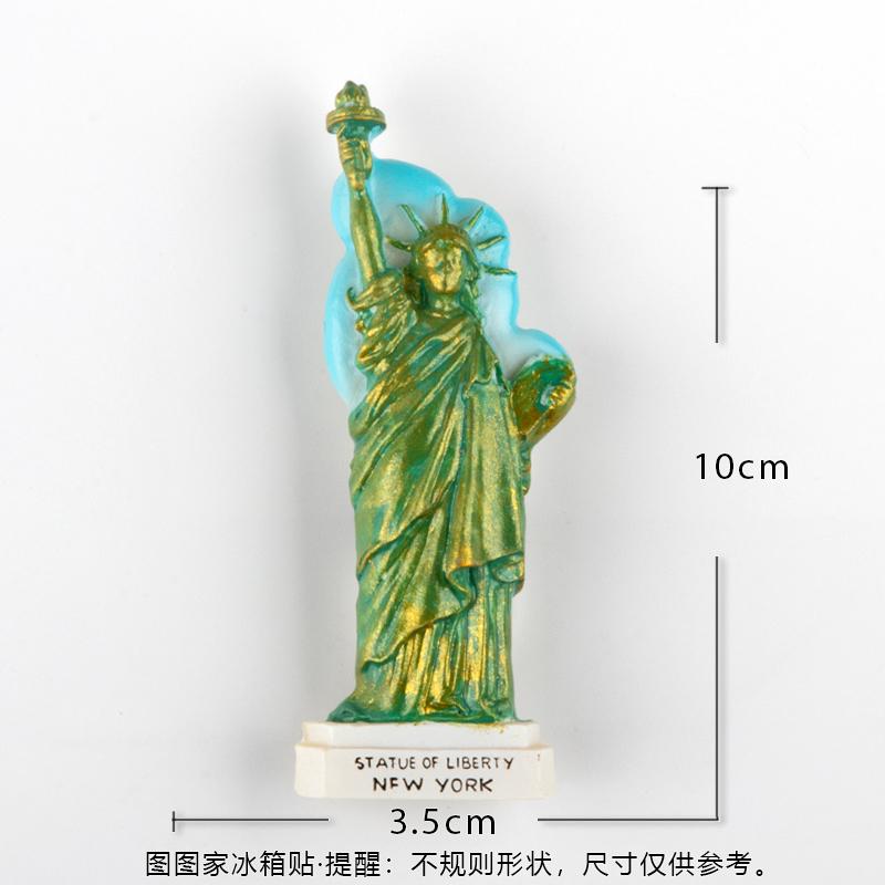 The United States 3d Refrigerator Sticker Travel Collection Souvenir New York Fridge Magnets Times Square Statue of Liberty Shap