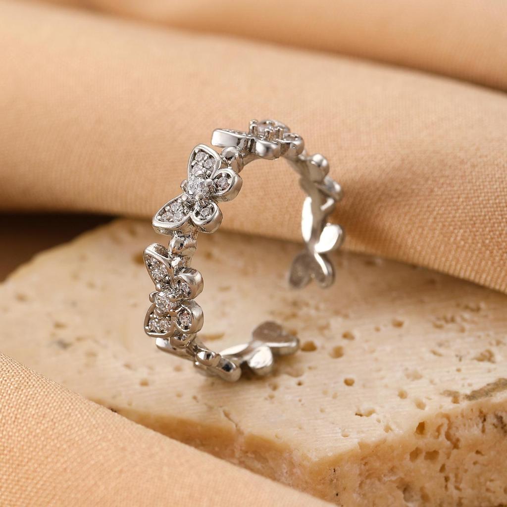 High-End Cross-Border Fashion Bow Ring for Women - European & American Style Open Index Finger Accessory