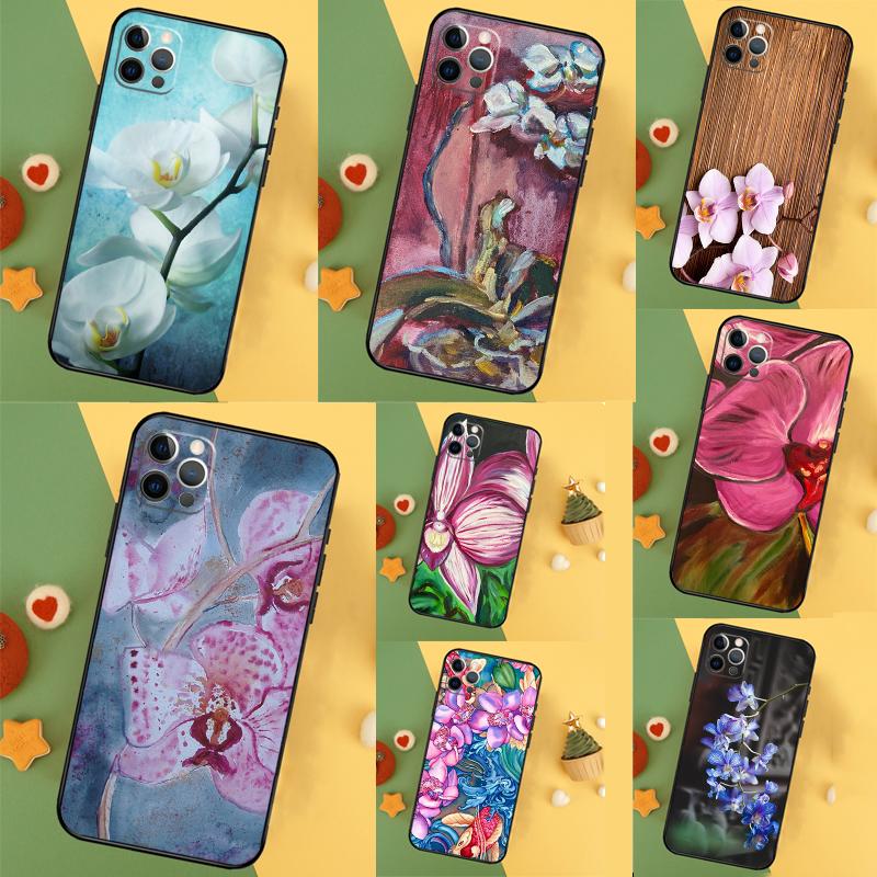 Orchid Flowers Colorful Case For Samsung Galaxy S25 S24 Ultra S20 S21 S22 S23 Ultra S9 S10 Plus S25 FE Back Cover