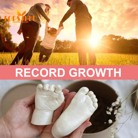 1 Set Mold Powder,Creative DIY,Harmless Baby Footprint Hand Plaster,Molding Casting Kit,Valentine's Day