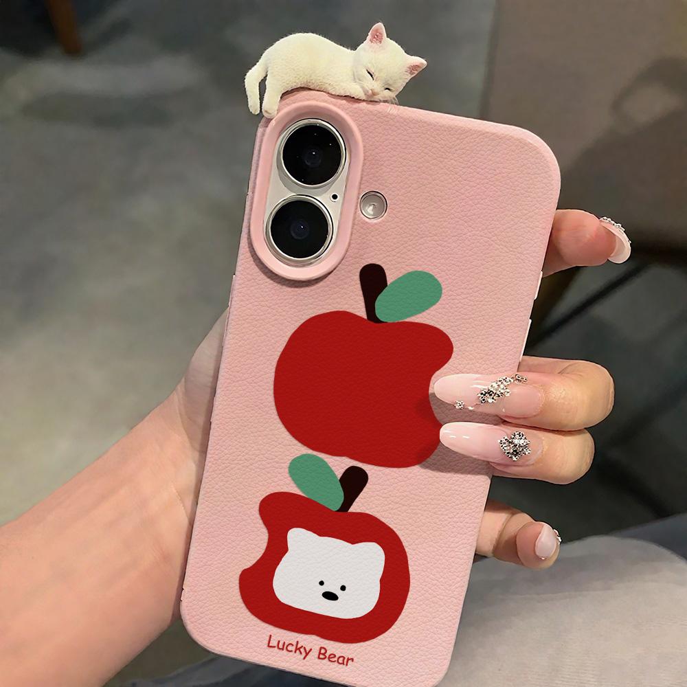 3D Phone Case for iPhone 11 13 17 Pro Max 17 Air Case iPhone 13 15 16 Pro Max 12 14 Pro Max 14 15 Plus Cute 3D Kitten Cartoon Leather