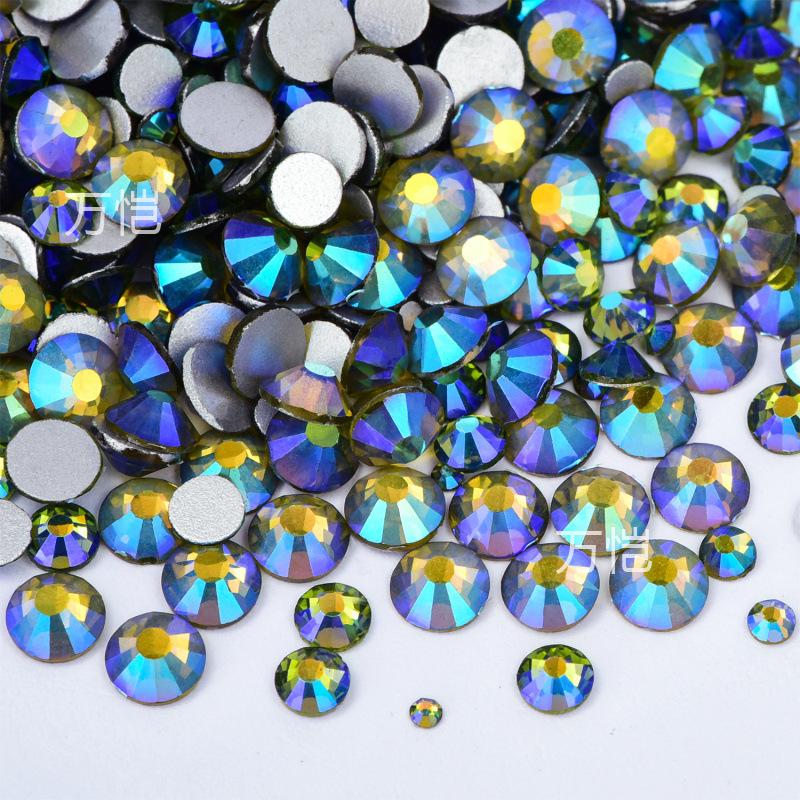 Ss3-Ss16 Mixed Size Flat Bottom Drill, Mobile Phone Case Diy Sticker Diamond Crystal Glass, Creative Nail Art Jewelry Accessories