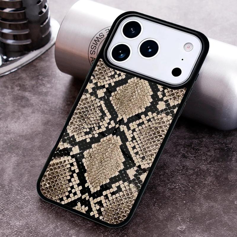 Schlangenhaut-Print Handyhülle Für iPhone 17,16e,15,14,13,12,11,Mini,Pro,MAX Weiche Silikonhülle