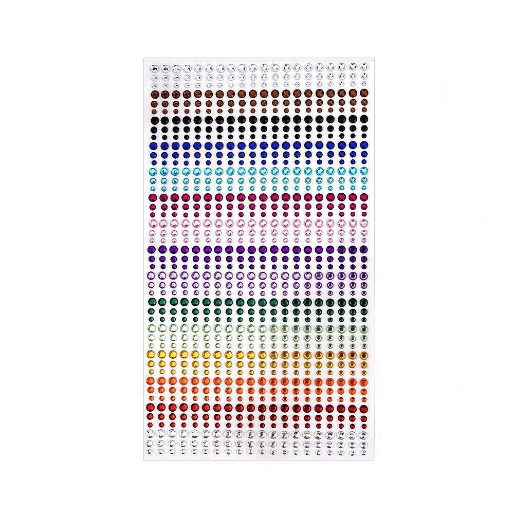 Rainbow Color Face Makeup Accessories Hair Rhinestone Stick  Music Festival Stage Performance