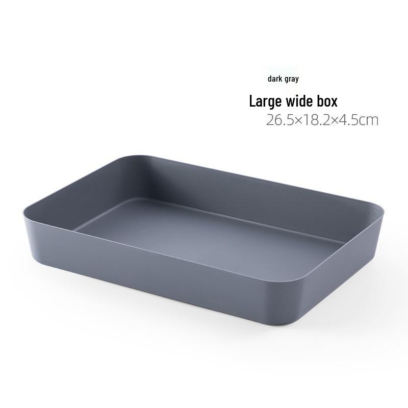 Stackable Frosted Plastic Storage Box with Dividers - Multi-purpose Organizer