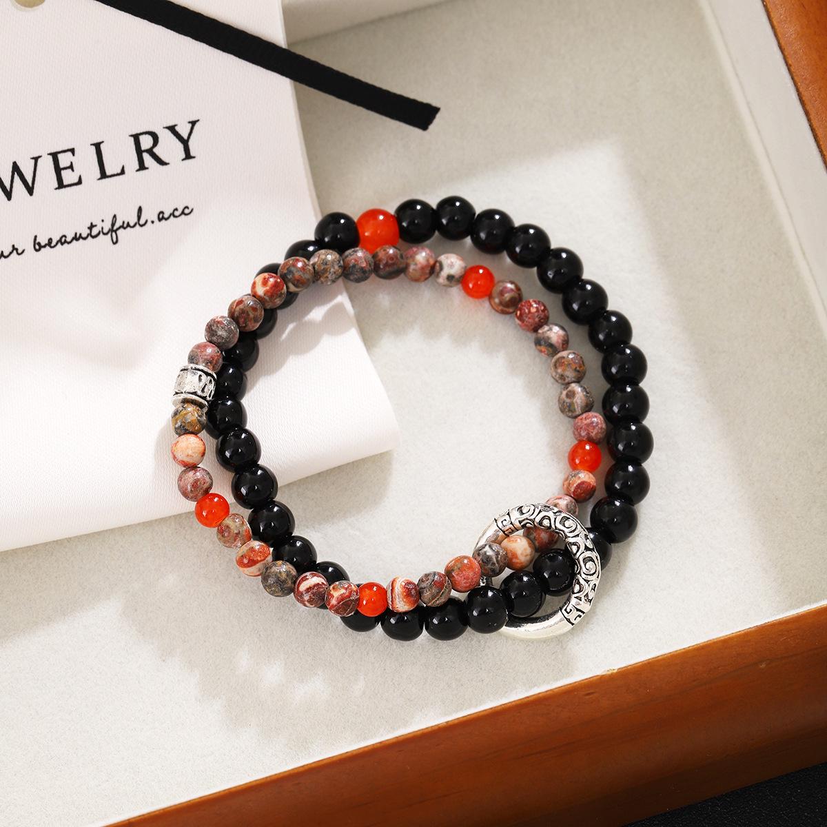 

Vintage Chinese-Style Beaded Bracelet: Versatile Ethnic Design for Women & Couples