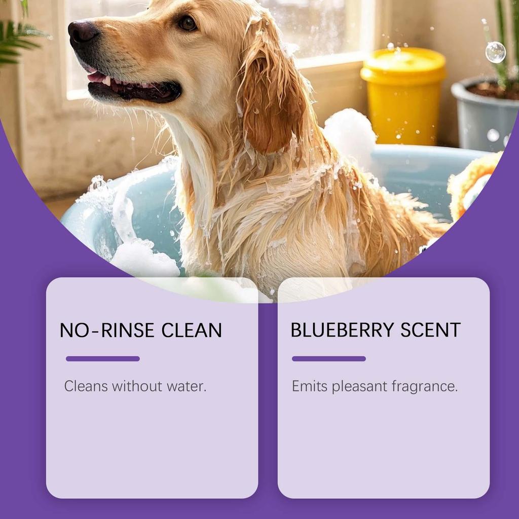 Pet Cleaning Mousse: Gentle Ingredients Clean Odors and Keep Pet Hair Smooth and Shiny
