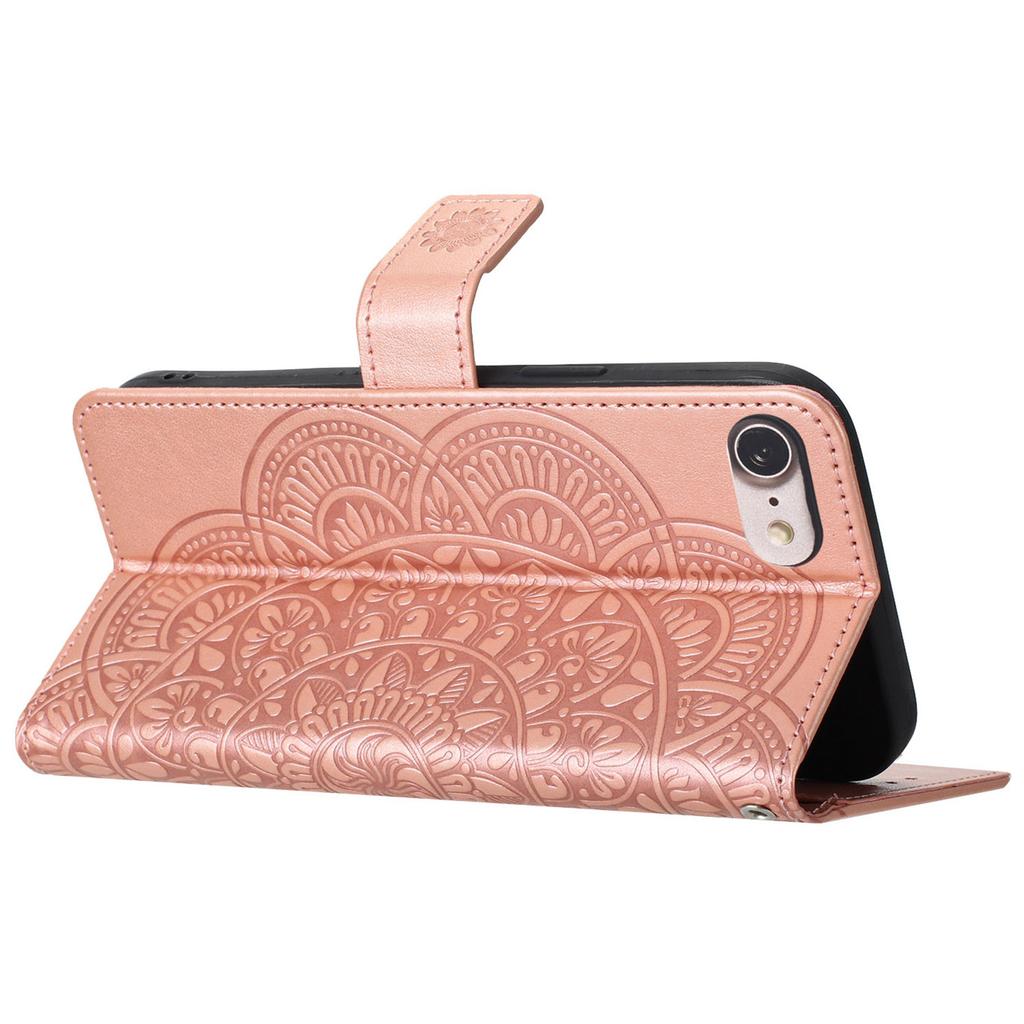 For iPhone 6/6s/7/8/SE (2020)/SE (2022) Case Flower PU Leather Magnetic Wallet Flip Phone Cover