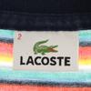 LACOSTE Made in USA Border Pattern Short sleeve Polo shirt 2 Multi Men's Used