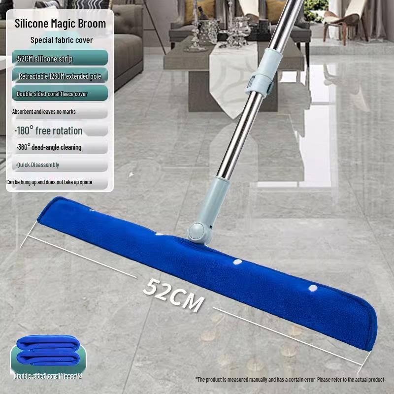 Coral Fleece Magic Mop Squeegee Replacement Cover - Broom Mop Cloth Floor Scraper Towel