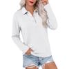 Women's Casual Long Sleeve Button Down Color Lapel Blouse
