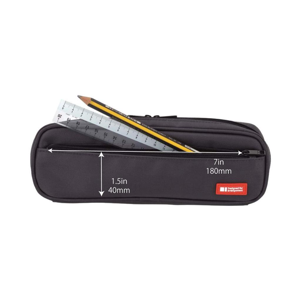 LIHIT LAB Pencil Case, 2-Way Type, Brown, A7552-9