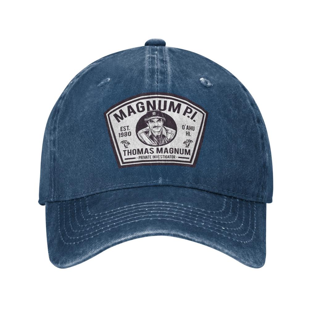 Magnum-PI Shield TV Series Baseball Caps Casual Distressed Washed Thomas Magnum Sun Cap Unisex Outdoor Workouts Adjustable Hat