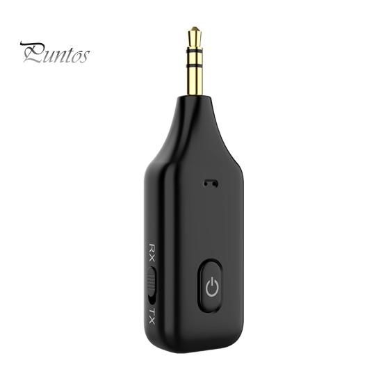 

Аудіоадаптер Bluetooth-сумісний приймач-передавач Інтерфейс 3,5 мм AUX-адаптер для автомобіля Домашній телевізор Комп’ютер чорний