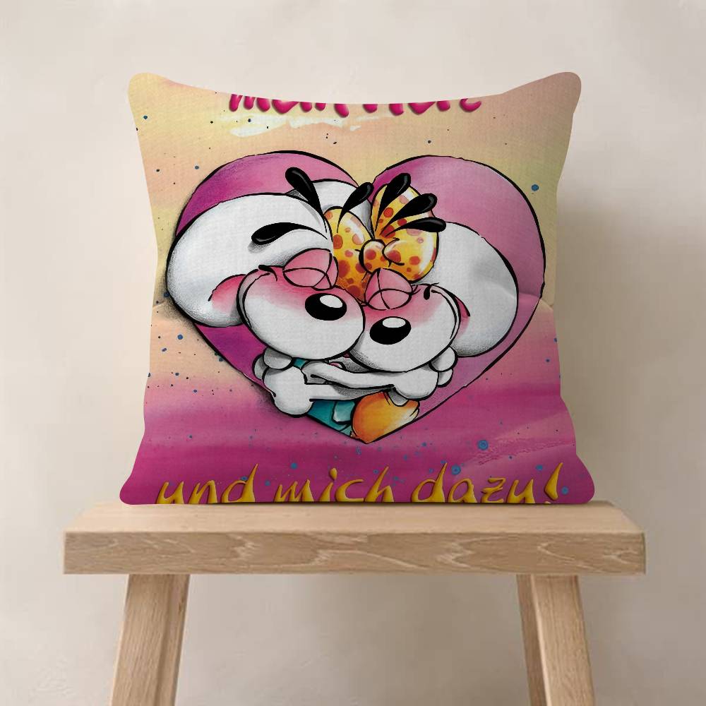 Cartoon DDiddl love cute kawaii Personalized Pillow Cover Kids Bedroom Wild Party Decor Pillowcase kid Birthday shower Gift