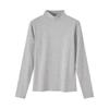 Women's Slim Fit Pure Cotton Mid-Neck Sweater - Solid Color, Autumn/Winter Warm Innerwear