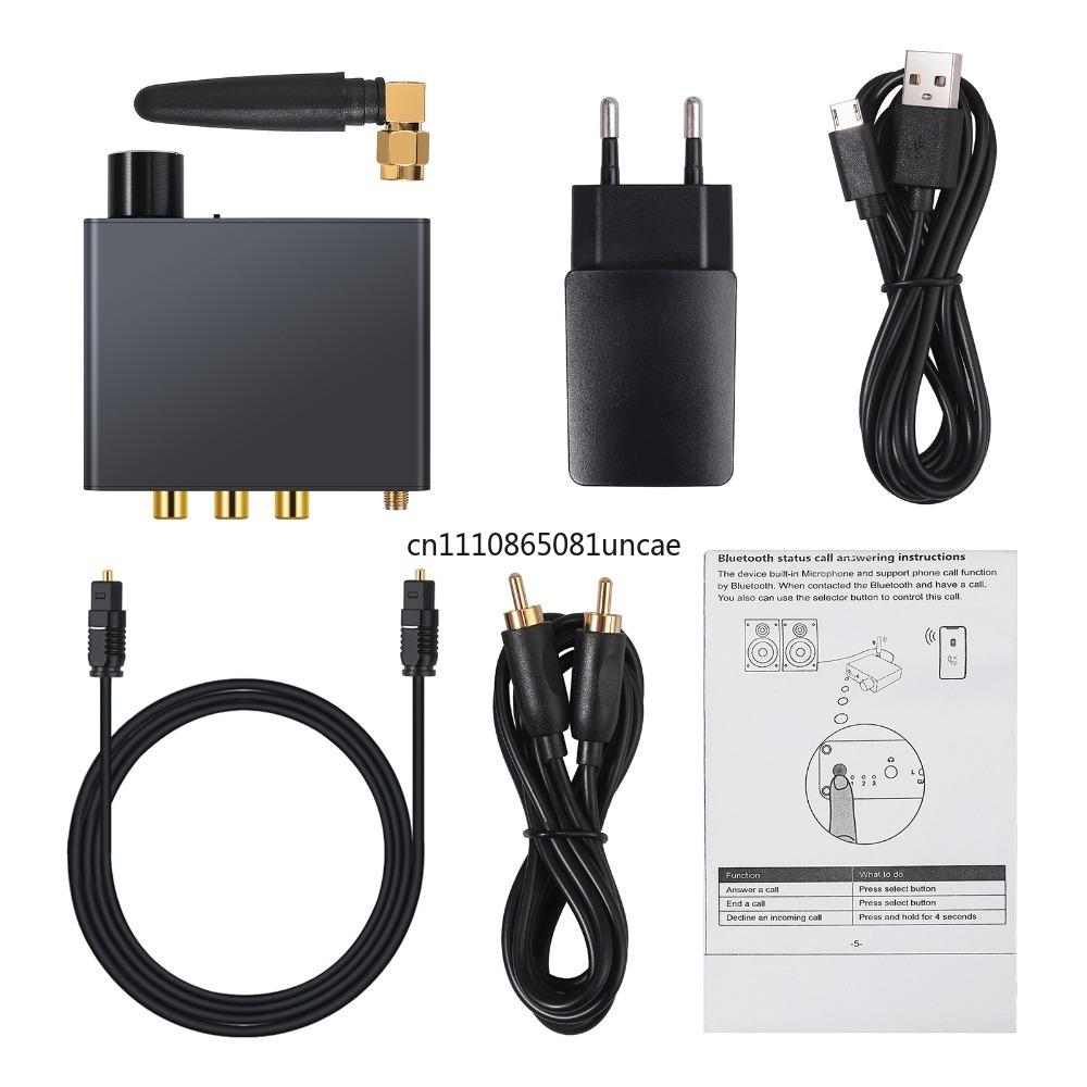 192k Bluetooth-compatible DAC Converter with Headphone Amp Digital To Analog Converter 3.5mm Audio Adapter Support AAC HomeAudio