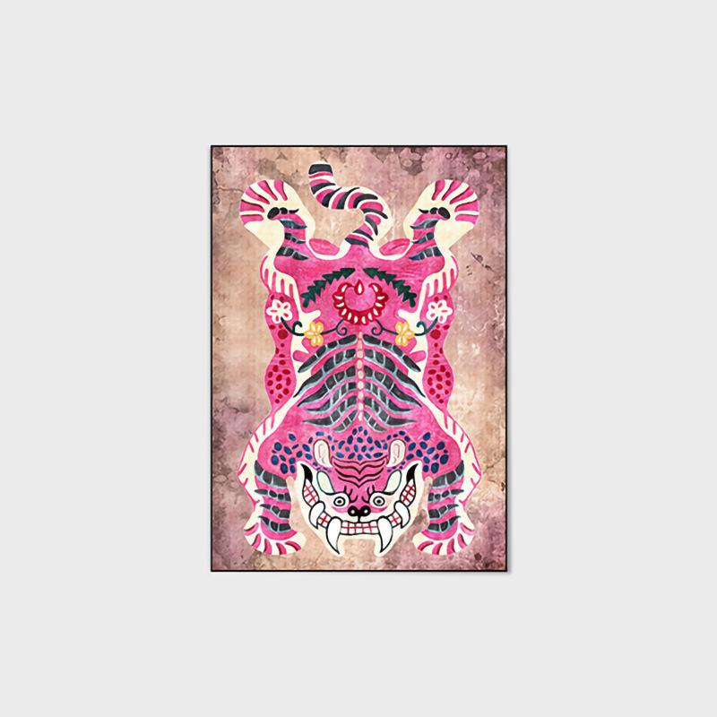 Tibetan Tiger Carpet for Living Room Velvet Cartoon Animal Bedroom Carpet Rugs Foldable Anti Slip Floor Mats Bedside Area Rugs