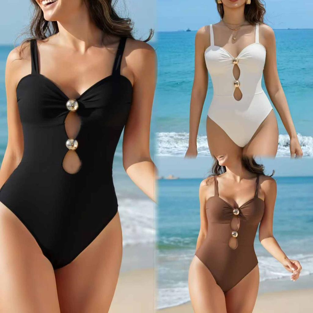 Women's One-Piece Swimsuit, Sexy Slim-Fit Swimwear, Summer Beach & Pool Bathing Suit for Women