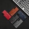Vintage Leather Card Holder Phone Case for Samsung Galaxy S26+ Card Pockets Dual Snap Buttons Flip Wallet Shell