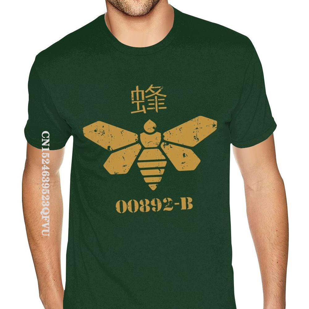 Printing Methylamine Bee Breaking Bad Tee Shirts Mens Gothic Style Anime Tshirt Pure Cotton Black HipHop Print T-Shirt