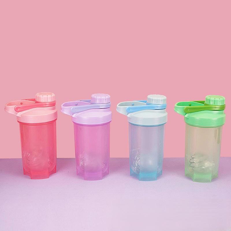 500ML Outdoor Sports Lightweight Handle Fitness Quick Leakproof Customized Logo Shaker Bottle