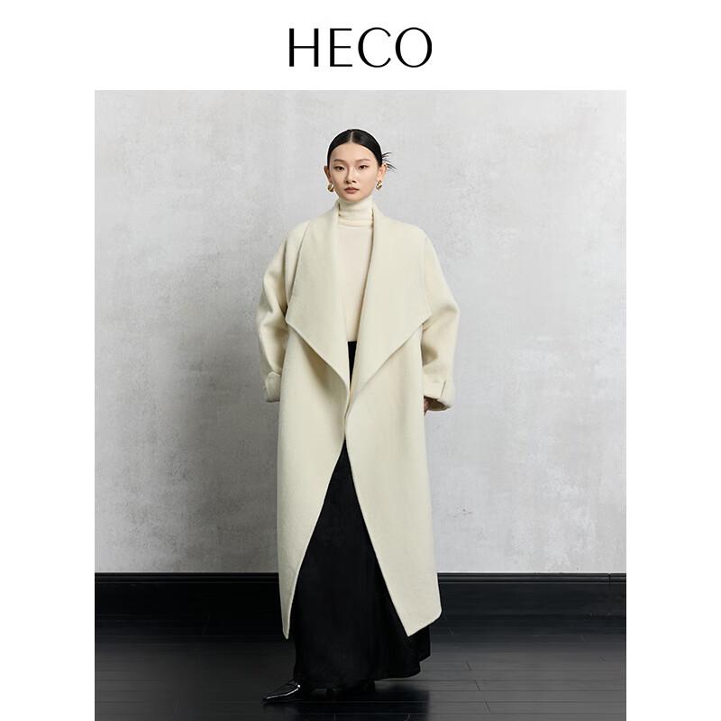 

HECO Yangfeng Женское длинное пальто в новом китайском стиле из смесовой шерсти M