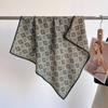 Spring, autumn and winter new high-end silk scarf women's fashion temperament printed shawl double-sided silk scarf