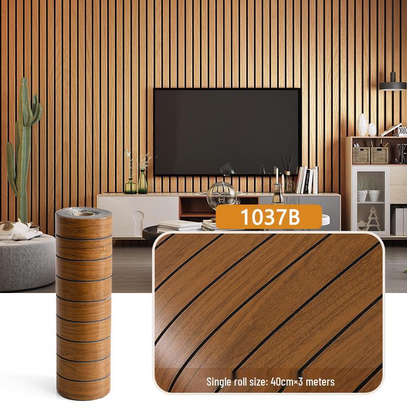 3D Wood Grain Self-Adhesive Waterproof Wall Panel Decor