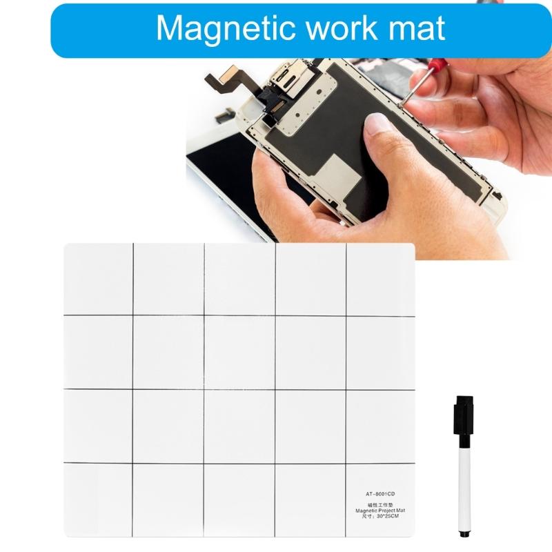General Magnetic Project Pad Rubberized Grip with Print Overlay Magnetic Service Pad Simple Use for Smartphone Repair
