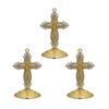 Handmade Enameled Zinc Crucifix Ornament Church Supplier Metal Crucifix with Stand Religious Decoration