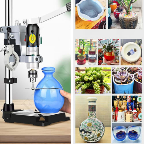 FYDN Electric Glass Bottle Cutter, Glass Bottle Cutter for DIY Glass Crafts, Flower Pots, Curved Ceramic Glass Bottles, Vases, Candlesticks, Wine Bott