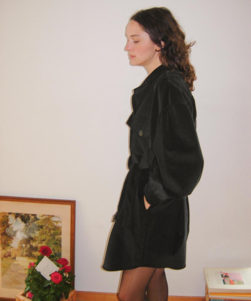 Hakesh 2Way Corduroy Dress_Black
