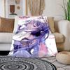 Genshin Impact Soft Plush Sofa Bed Throwing Cartoon  Modern Flannel Blanket Cover Gedruckt Bettdecke Geschenk Picnic Blankets