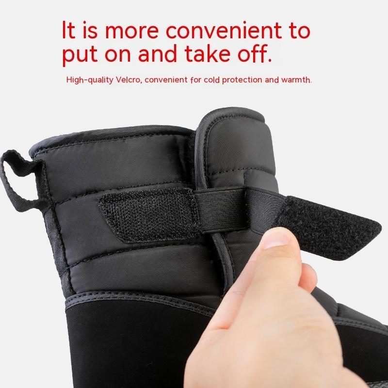Men's and Women's Thickened Warm Cotton Shoes Winter New Middle-aged and Elderly Leisure Large Plush Snow Boots