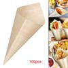 100 Wooden Dessert Cones, Ideal for Weddings, Buffets, Catering, Events, Parties And Home Use.