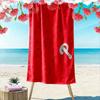 Red Beach Towel with Patterned "P" Design Patterned beach towel quick dry perfect for travel outdoor sports jogging the beach and swimming