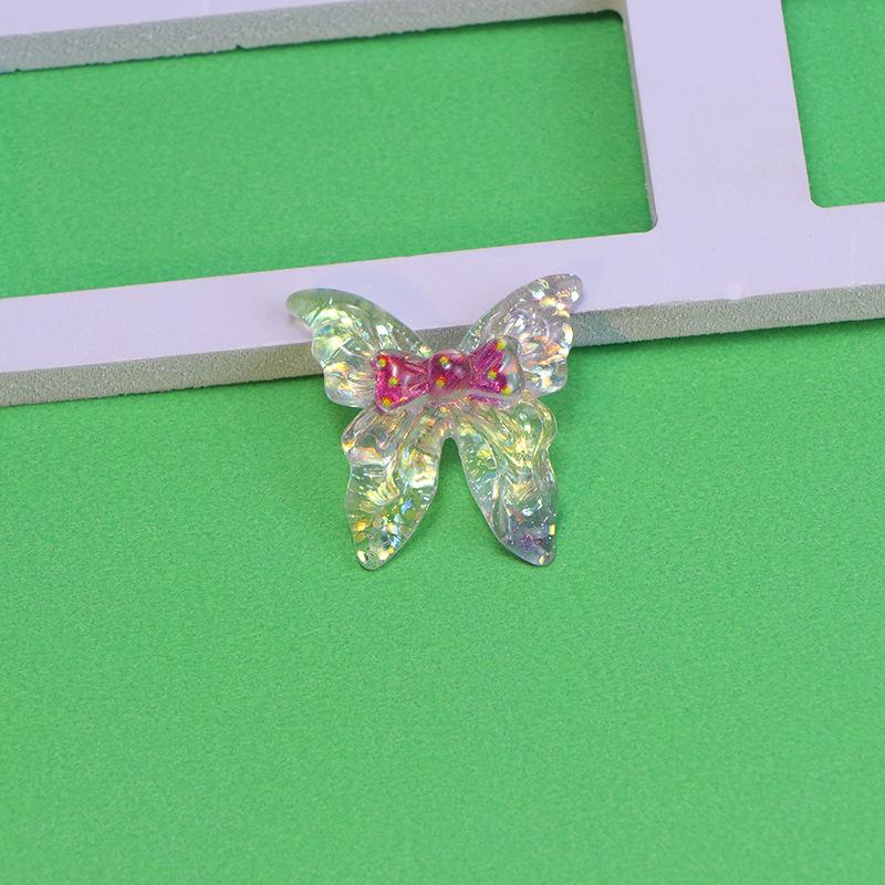 Colorful Transparent Bow Tie Butterfly DIY Accessories: Phone Cases, Shoe Buckles, Shoe Flowers, Hairpins, Clothing Decorations, Handmade Patches.
