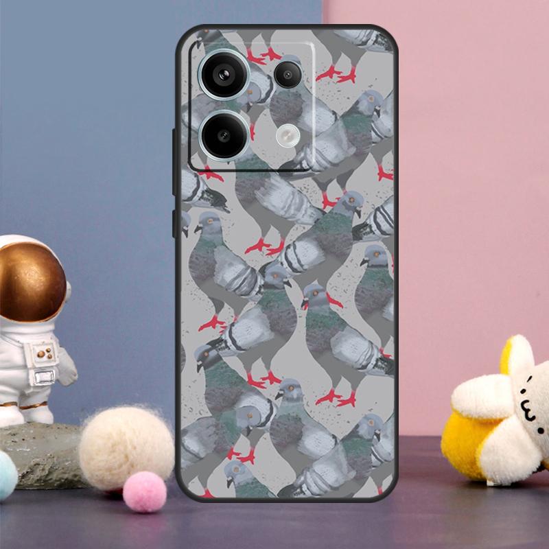 Pigeons Collage Case For Xiaomi Redmi Note 14 13 9 10 11 12 15 Pro Plus Redmi 15 15C 14C 10C 12C 13C Cover