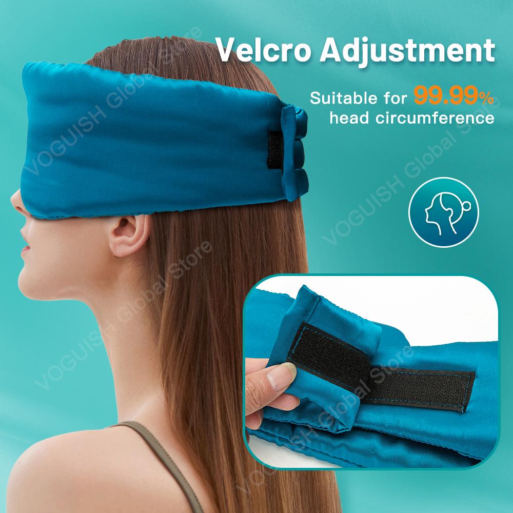 100% Natural Mulberry Silk Sleeping Eye Mask Silk Eye Patch Blackout Light Eyeshade Travel Nap Eyepatch Soft Smooth Blindfold