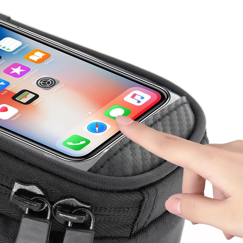 Cycling Bike Waterproof Touch Screen Front Top Frame Tube Bike 6.5 Inch Mobile Phone Bag Pannier Pack