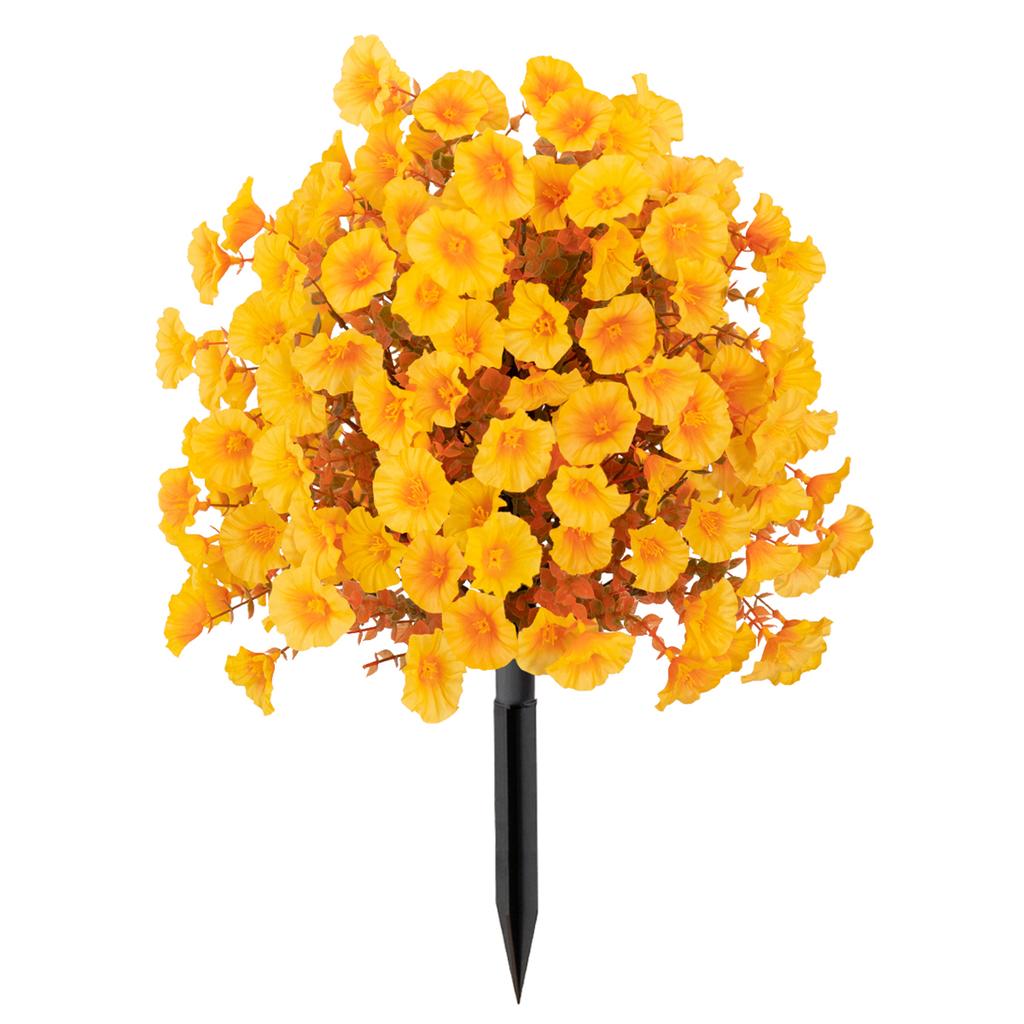 Fake Outdoor Shrub Decor Artificial Autumn Stake Plant Maple Leaf Realistic Fall Landscape Seasonal Garden Ornament