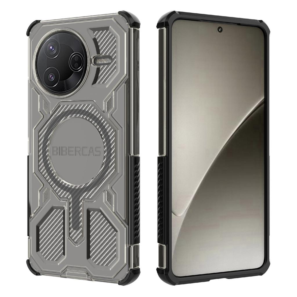 BIBERCAS J-16 Transparent Series For Xiaomi Redmi K80 5G/Poco F7 Pro 5G Case Compatible with MagSafe TPU+PC Phone Cover